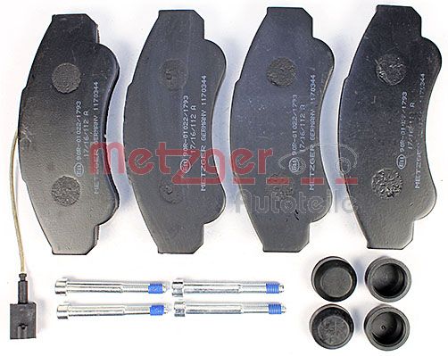 METZGER 1170344 Bremsbelagsatz, Scheibenbremse